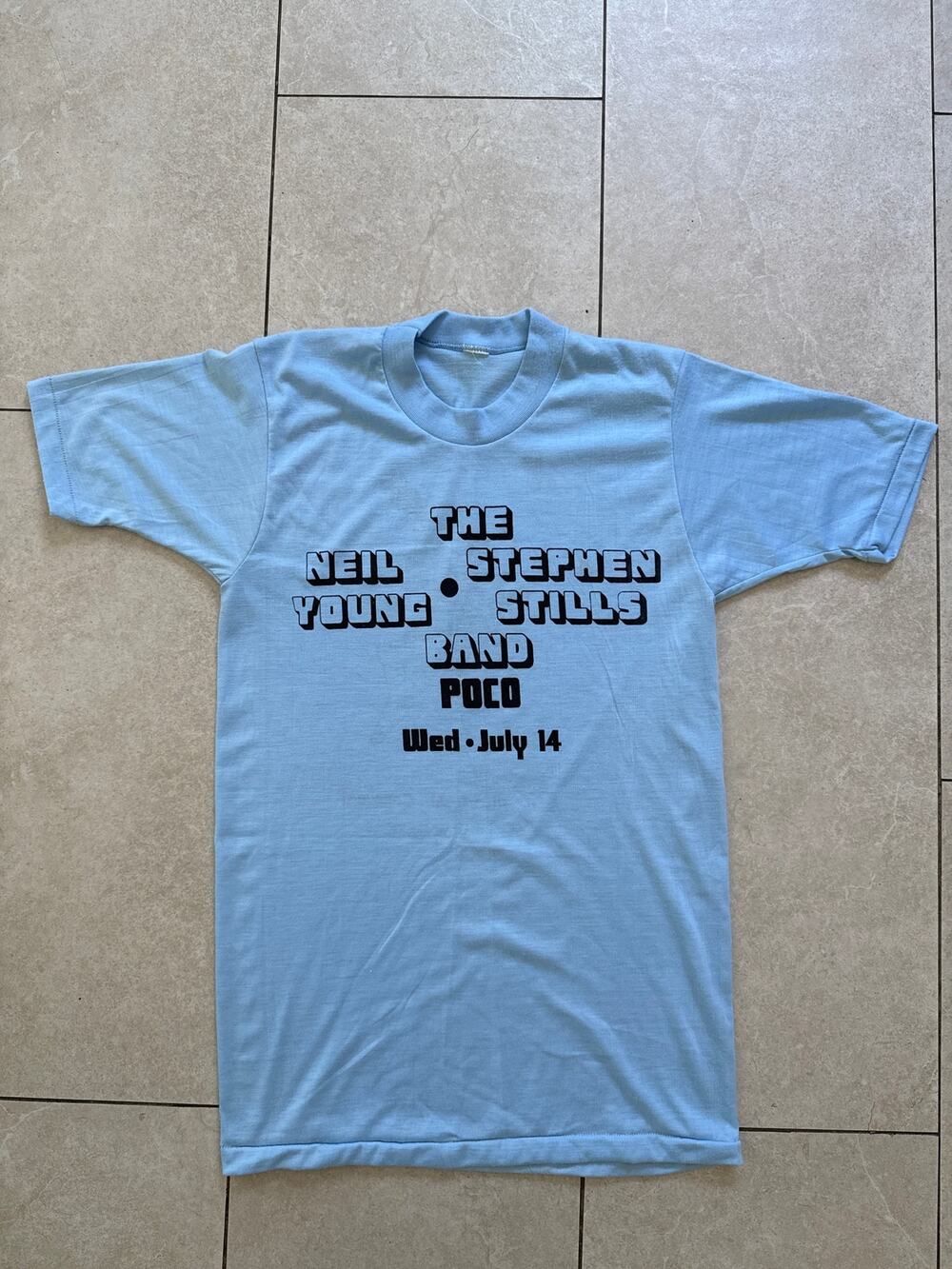 Vintage 1976 Neil Young Stephen Stills Band Riverfront Coliseum Cincinnati Show